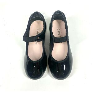 Capezio Kids Jr Tyette N625C Girls Kids Black Patent Tap Shoes Toddler 8.5 M
